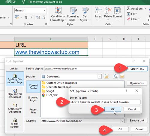 Adding a Tooltip in Excel via Hyperlink Screen Tip Adding a Tooltip in Excel via Hyperlink Screen Tip