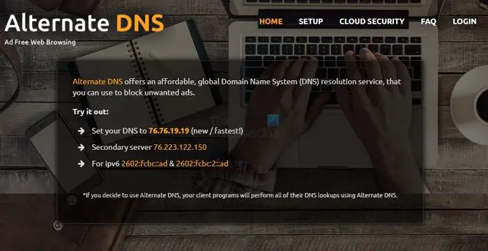 Alternate DNS Server