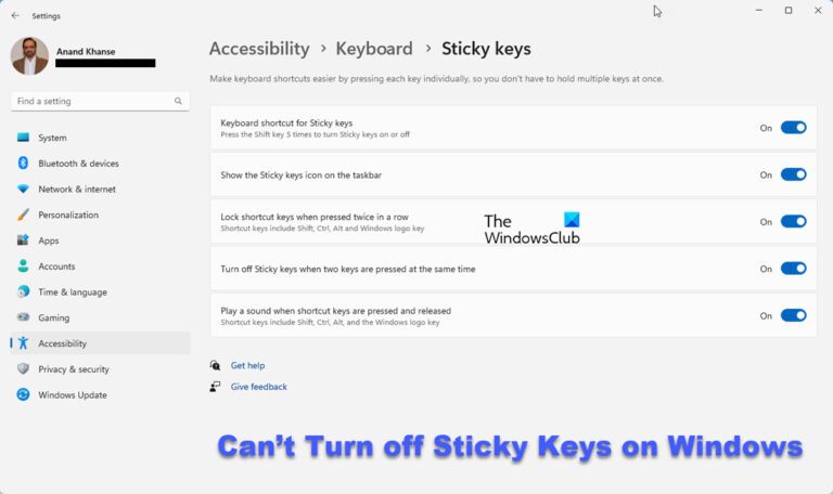 Can T Turn Off Sticky Keys On Windows 11 10 Can T Turn Off Sticky Keys On Windows 11 10