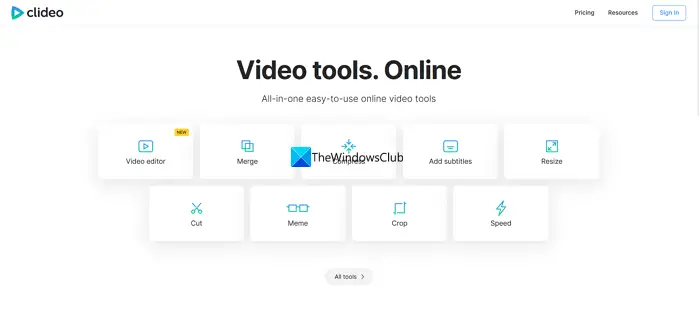 Clideo - free video editor