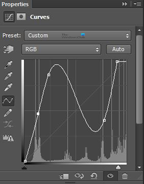 Easy ways to recolor objects in Photoshop - Curves adjustment layer properties - Edit curve