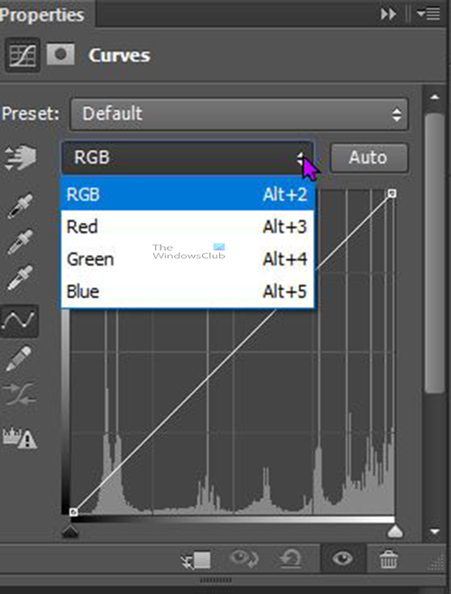 Easy ways to recolor objects in Photoshop - Curves adjustment layer properties - RGBjpg