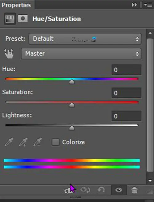 Easy ways to recolor objects in Photoshop - Hue saturation properties panel