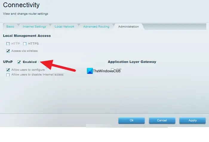 Enable UPnP on Linksys router