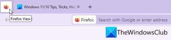 Firefox View tab icon
