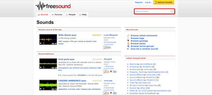 Freesound Public Domain Music Sites