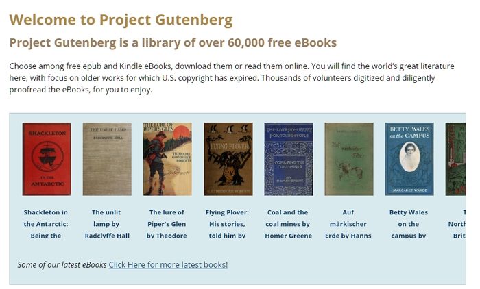 Gutenberg Free eBooks Gutenberg Free eBooks