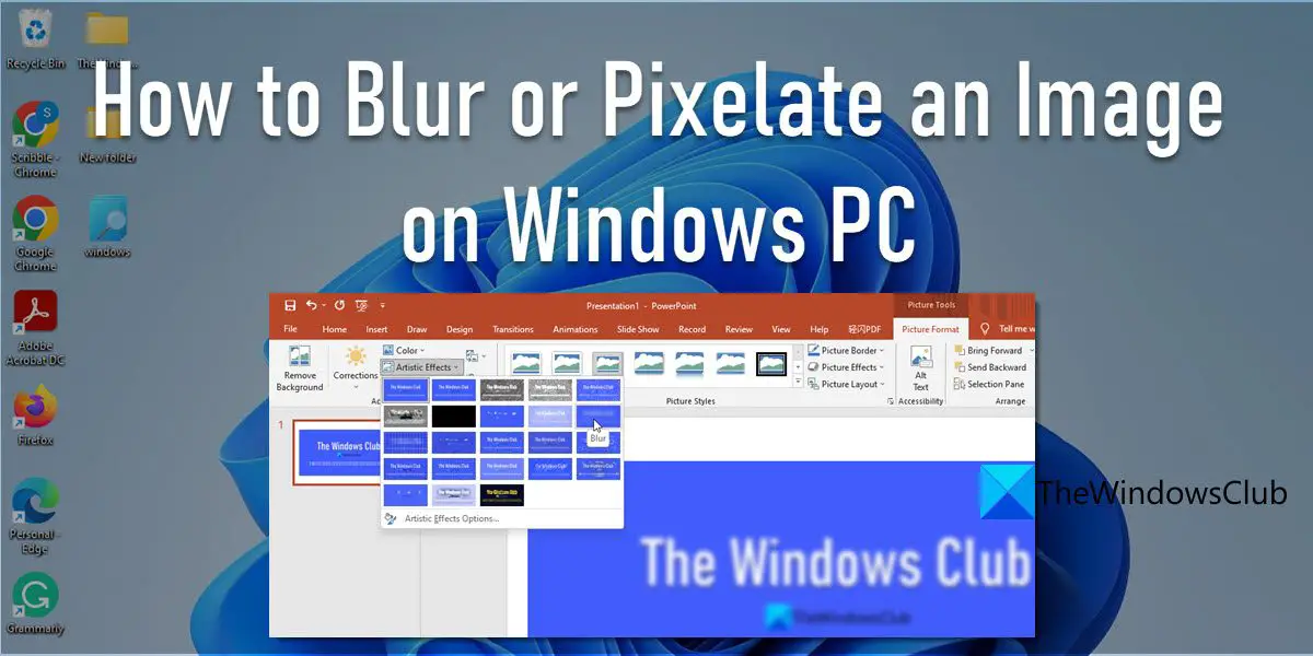 How to Blur or Pixelate an Image on Windows PC