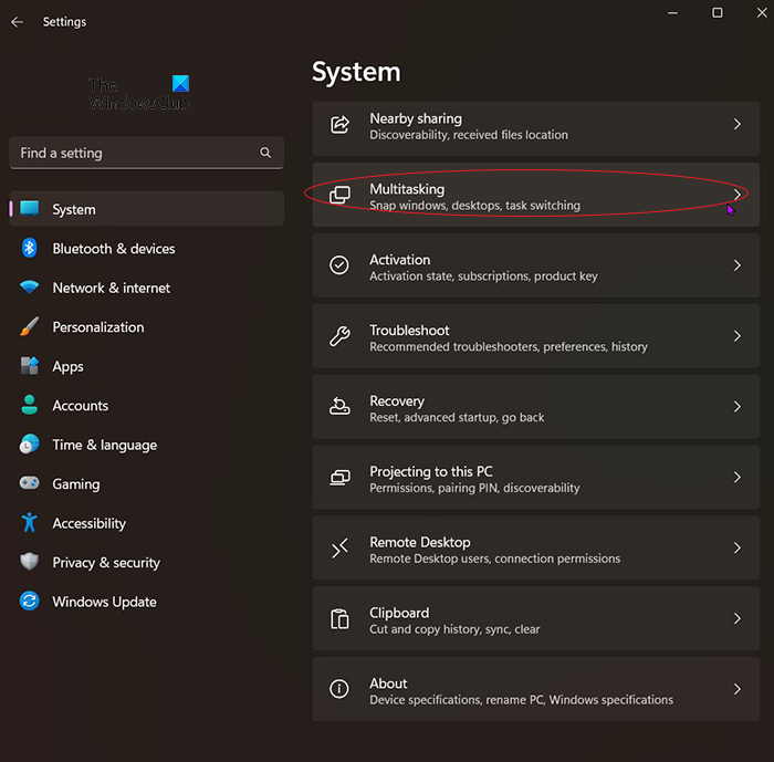 How to Enable or Disable Title Bar Shake in Windows 11- Multitask