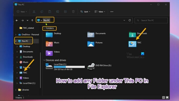 How to add a Folder to This PC in Windows 11