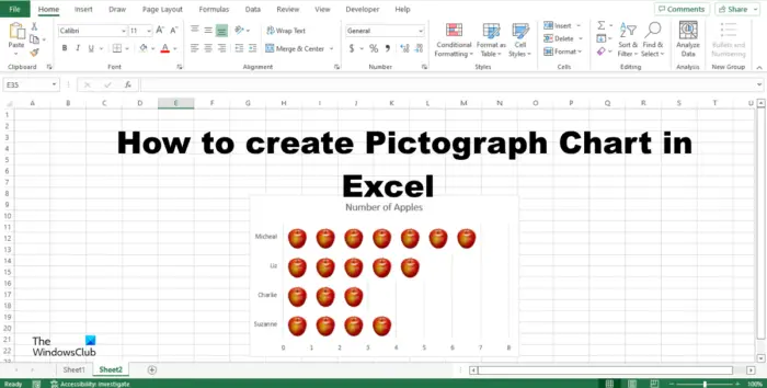 How to create Pictograph in Excel