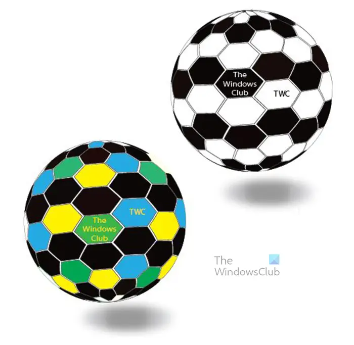 How to create a 3D soccer _football in Illustrator - completed soccer balls