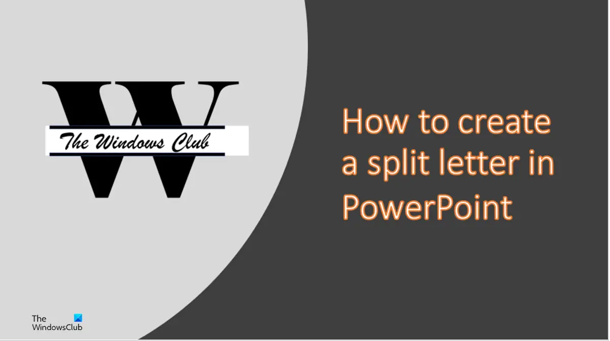 How to create a Split Letter Design in PowerPoint How to create a Split Letter Design in PowerPoint