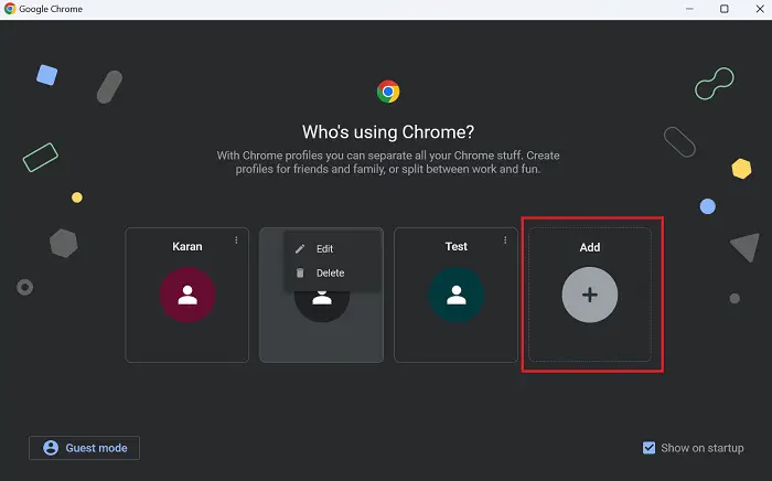 How to create a new profile on Google Chrome