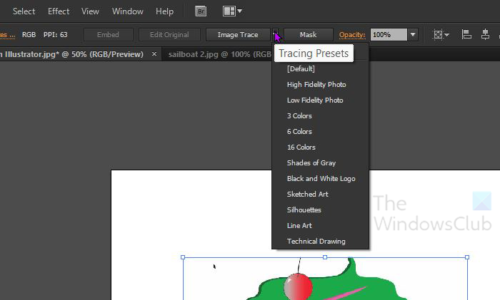 How to create silhouettes in Illustrator - Image trace options