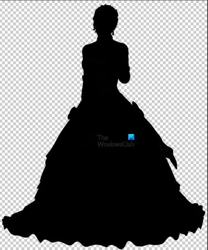 How to create silhouettes in Photoshop- Method 1 - after levels adjustment