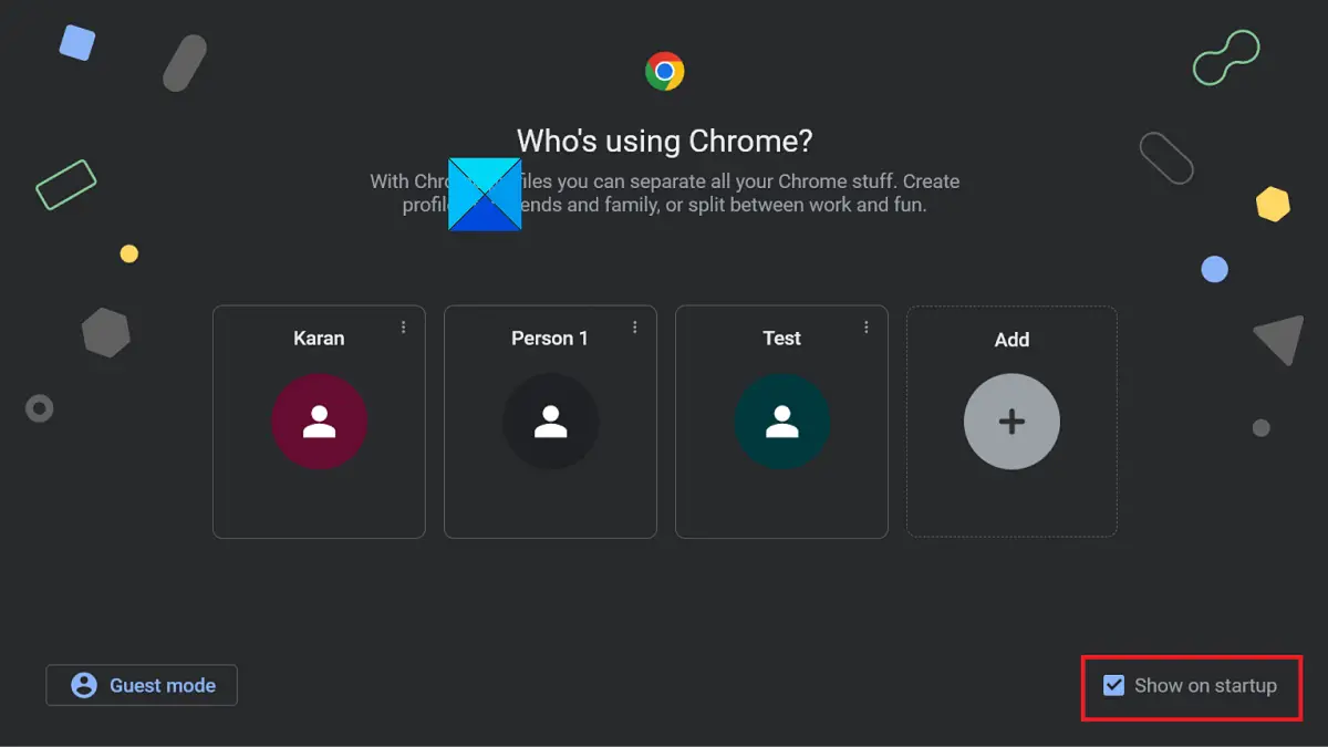 How to disable Chrome Profile Selector on startup