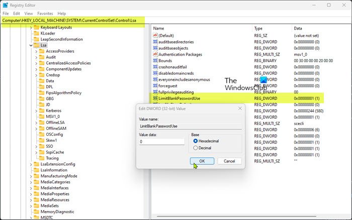 How to enable Remote Desktop without Password - Registry Editor