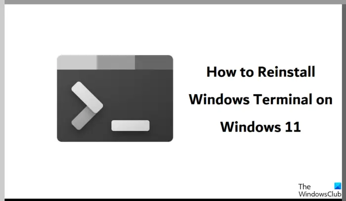 How to reinstall Windows Terminal