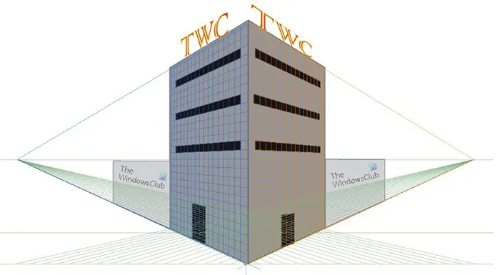 How-to-use-the-Perspective-Grid-Tool-in-Illustrator-Finished-with-Gridlines.