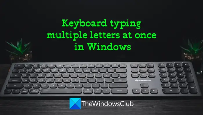 Keyboard typing multiple letters at once in Windows