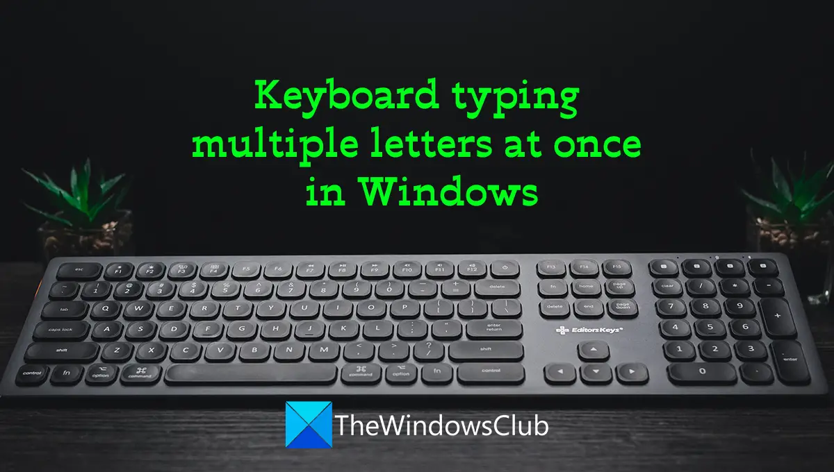The keyboard types multiple letters at once in Windows