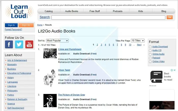 Lite2Go Audio Books