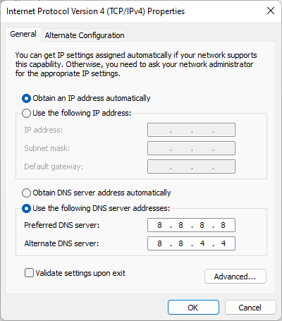 Invalid IP address problem