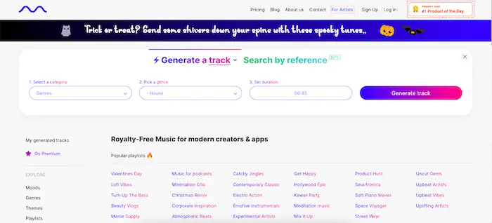 Mubert Render Public Domain Music Sites