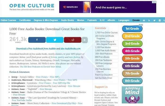 Open Culture Free Audio Book