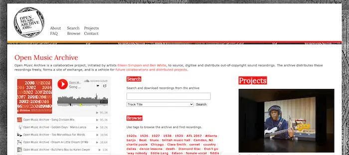 Open Music Archive Public Domain Music Sites
