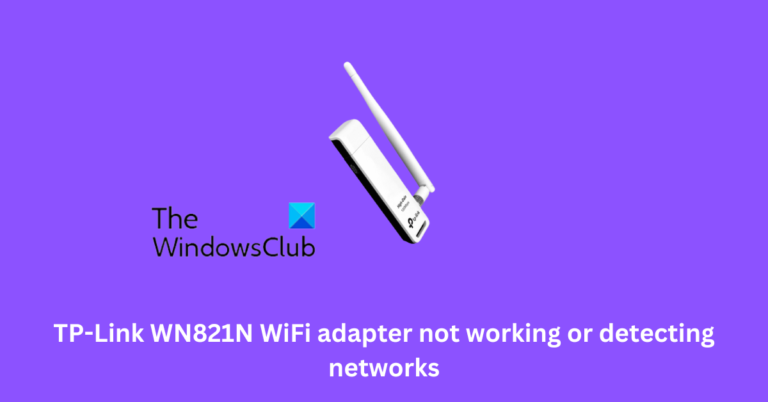 tp link wifi adapter not detecting networks