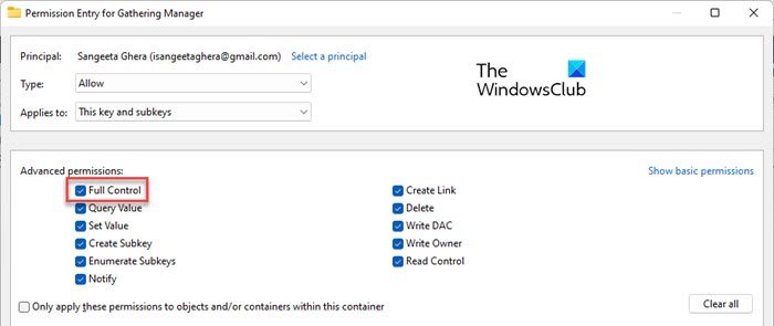 Taking ownership of a registry key Taking ownership of a registry key