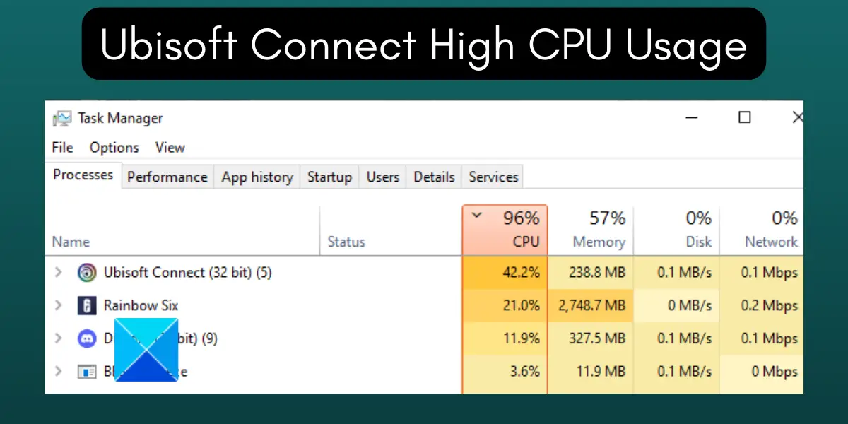 Ubisoft Connect High CPU Usage