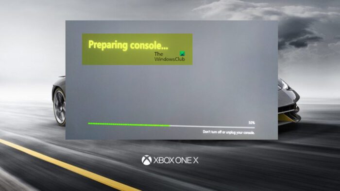 Xbox stuck on Preparing console screen