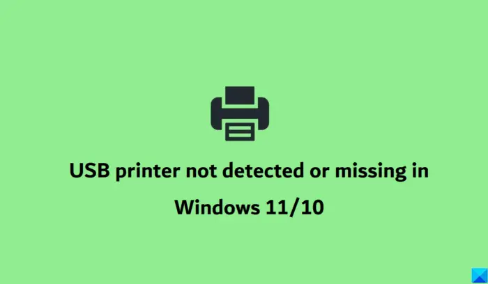 USB printer not detected