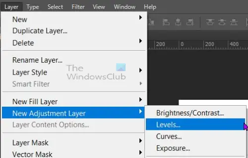 Create high-contrast black-and-white images in Photoshop using the gradient map - Levels adj layer steps