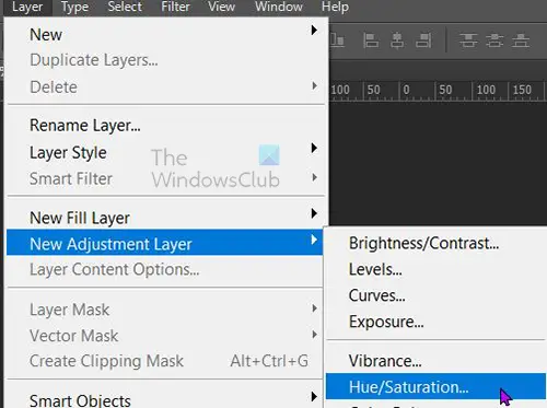 Create instant black-and-white photos using desaturate in Photoshop - hue and saturation adj layer
