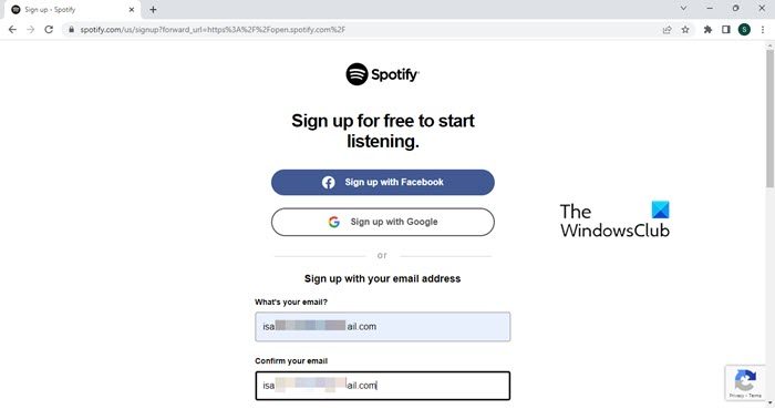 Enable Spotify using the Spotify website