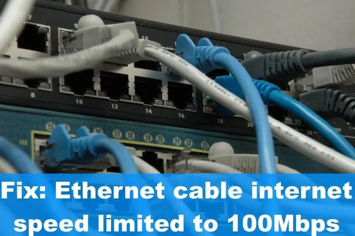 Fix: Ethernet cable internet speed limited to 100Mbps