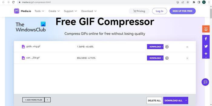 GIF Compressor from Media.io