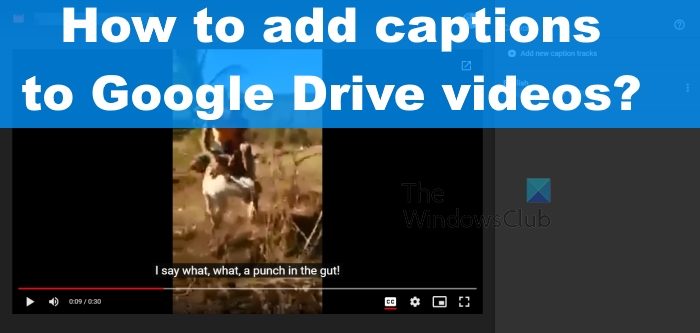 How to add captions to Google Drive videos?