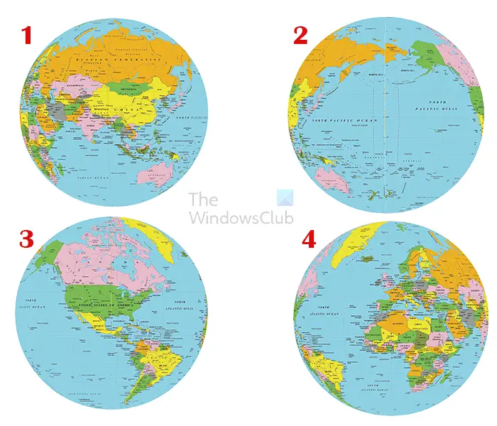 How-to-create-a-3D-Revolving-globe-with-Illustrator-and-Photoshop 4 sides