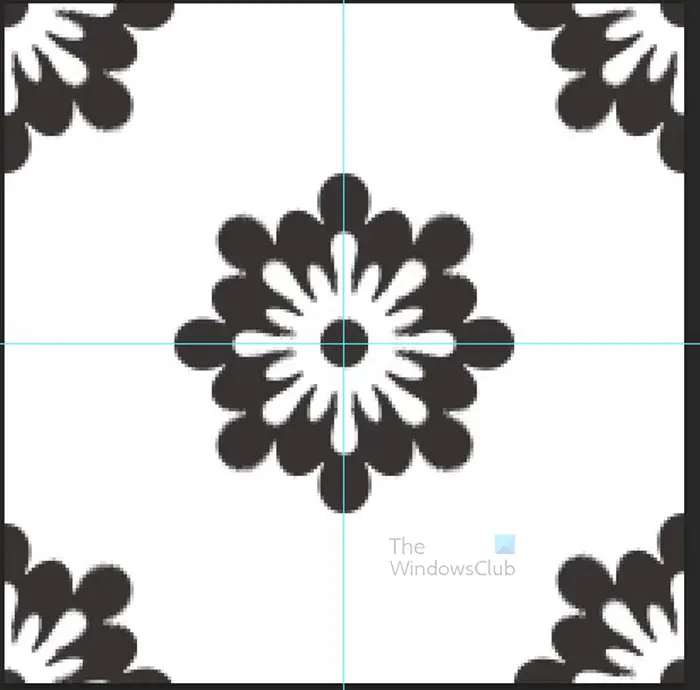 How to create a pattern from the custom shape tool in Photoshop - Four corners changed
