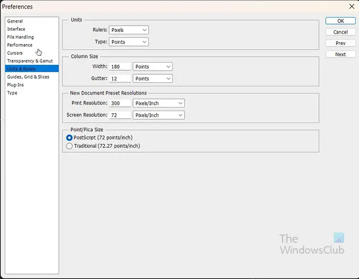 How to create a pattern from the custom shape tool in Photoshop - Preferences window