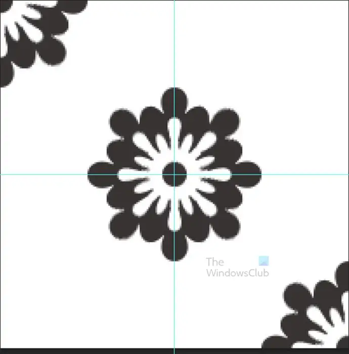 How to create a pattern from the custom shape tool in Photoshop - Two pieces added