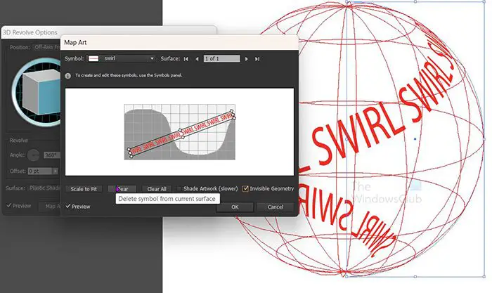 How to make swirl text in Illustrator - Invisible geometry