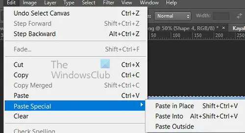 How to place an image into a selection in Photoshop - Paste special