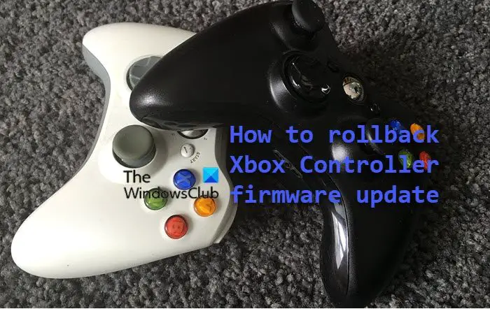 How to rollback Xbox Controller firmware update