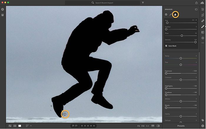 How to turn a photo into a silhouette using Photoshop Lightroom - edit enhancement